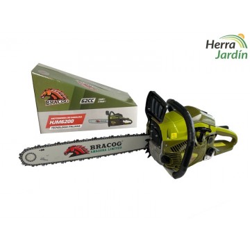 Motosierra gasolina BRACOG HJM6200 Amazona Limited - Vista Lateral - Caja Embalaje