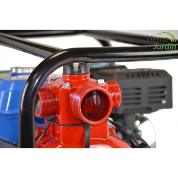 Motobomba de agua 4T BRACOG HJHP20 - vista salidas bomba