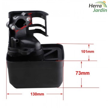 Kit completo filtro de aire para motor - vista medidas