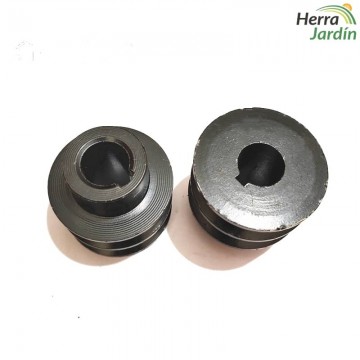 Polea para correa en V para motor OHV - vista superior e inferior