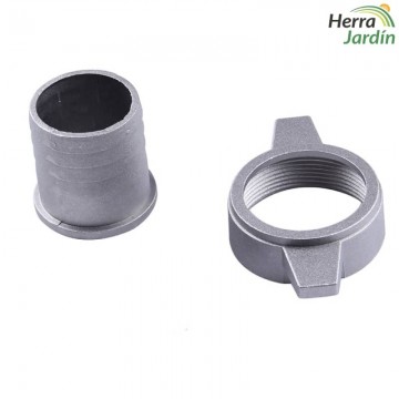Racor de aluminio para motobomba de agua - vista lateral