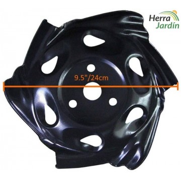 Disco acero cortacésped para desbrozadora - vista medidas