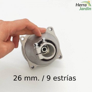 Campana embrague - desbrozadora vista frontal 26mm 9t