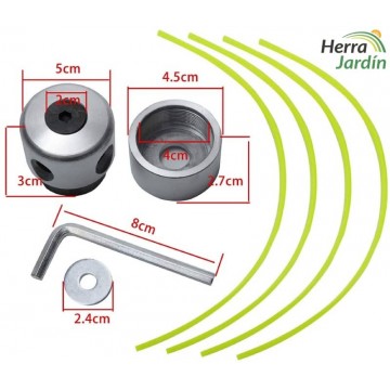 Disco cabezal 4 hilos - Desbrozadora - vista medidas