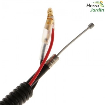 Manillar completo - Desbrozadora - vista detalle cables acelerador