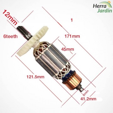 Bobina - Martillo eléctrico pequeño - vista medidas